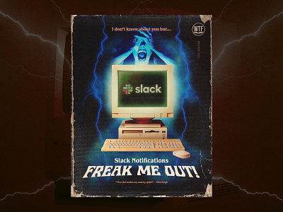 Slack Notifications Freak Me Out 70s 80s book graphic design horror notifications slack vintage
