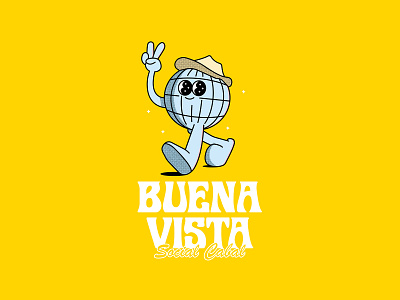 Buena Vista Social Cabal brush script buena vista cabal character design flat globe illustration minimal social vector