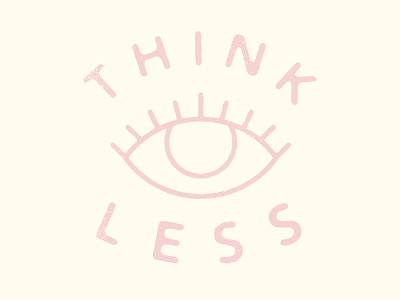 Think Less branding design flat illustration logo minimal typography vector