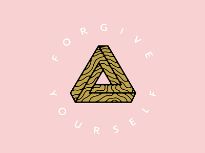 Forgive Yourself branding design flat illustration logo minimal optical illusion vector