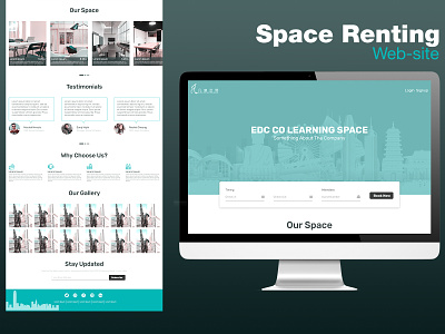 Space Renting website design webpagedesign website design website mockup website template