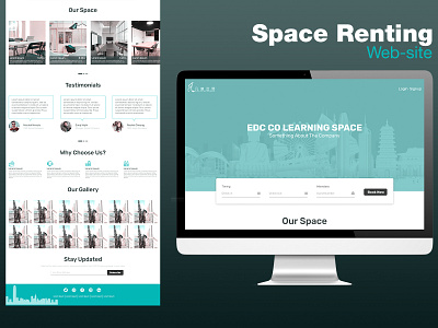 Space Renting website design