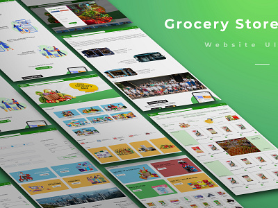 Online Grocery Store - Website UI ecommerce design green website grocery online productdesign ui design uiux web design website website design