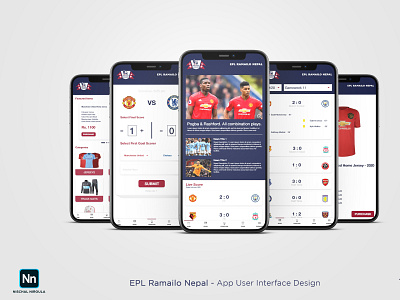 EPL Ramailo Nepal App- Sports app with live score ui