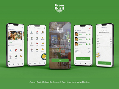 Green Basil - Online Restaurant App User Interface app design product design ui ux