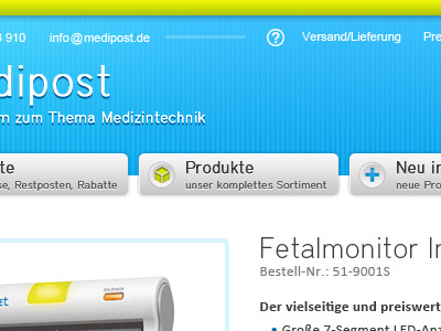 Medipost blue button buttons gray green online shop shop web website