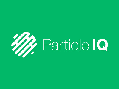 Particle IQ - Logo air aircon airconditioning circle circle logo coplex green helvetica hvac logo logo design logomark particles space waves wind