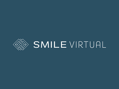 Smile Virtual - Logo blue brand branding coplex dental dentist dentists diamond logo logodesign logos logotype navy navy blue smile smiles