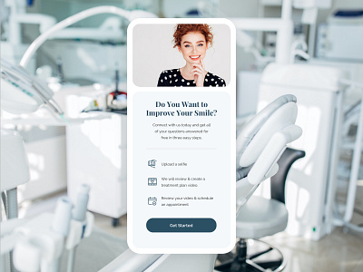 Smile Virtual - Get Started appointment blue consulting coplex dentist dentistry dentists feminine light blue mobile design navy blue smile teeth virtual