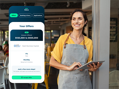 Cala Lending- Mobile Offers Screen