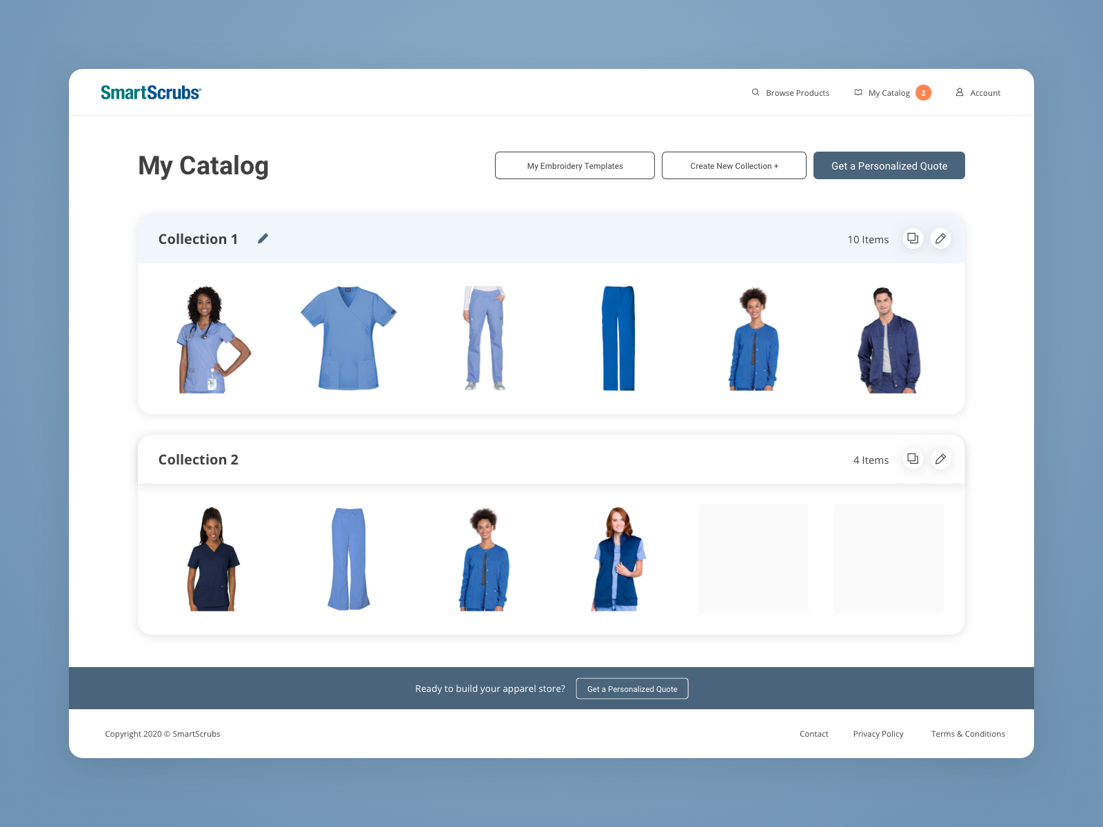 SmartScrubs - My Catalog Screen by Holly Chisholm on Dribbble