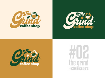 The Grind Coffee Shop Logo