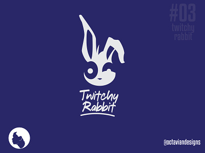 #ThirtyLogos #03 | Twitchy Rabbit Email Marketing branding design flat icon illustration logo logochallange practice thirtylogos type typography vector
