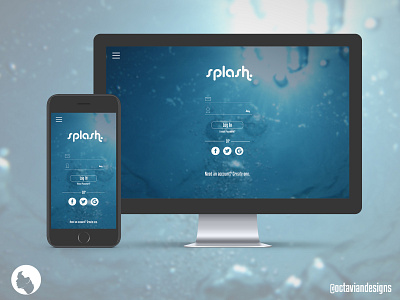 #DailyUI 001 | Sign-In Page appdesign apps beginner concept dailyui dailyui 001 design login signin splashpage ui underwater water wave waves web webdesign