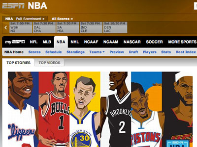 NBA Espn basketball graphics illustration nba sketchbook