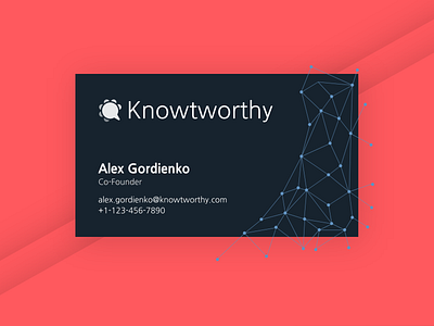 Knowtworthy Business Cards businesscards clean colors design dots flat print