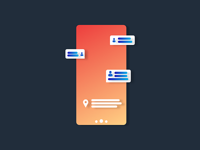 Mobile Concept | Messaging App adobexd clean colors design gradient illustration material minimal mobile ui ux vector