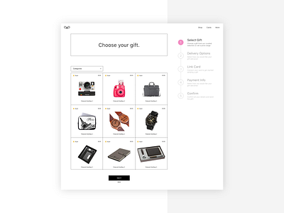 Choose Your Gift! - Ecommerce clean design ecommerce ecommerce shop flat gifting landingpage minimal ui ux web design