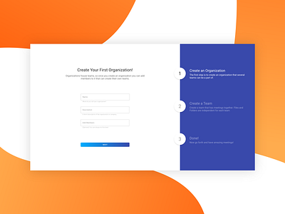 Knowtworthy Meetings Onboarding clean colors design flat gradient material design minimal onboarding signup ui ux web design