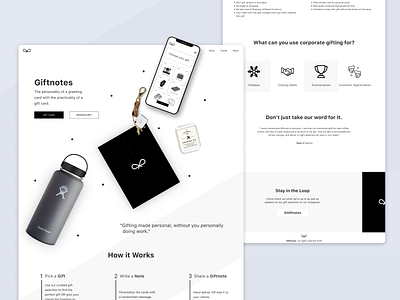 Gift Giving Platform Landing Page branding clean design ecommerce flat gifts landingpage minimal monochrome shopping ui web app web design