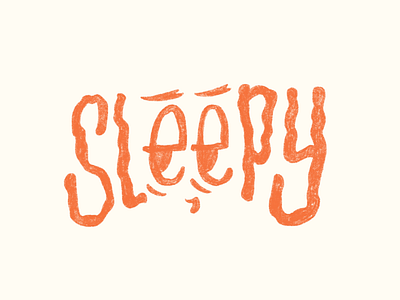 Sleepy Eyes Coffee illustration lettering logo logotype