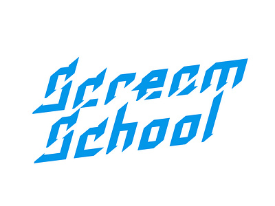 Scream School branding clean flat icon identity illustration lettering logo minimal type typography vector web