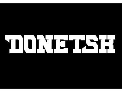 Donetsk clean flat typography vector
