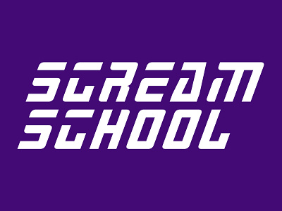 Scream School clean flat typography vector