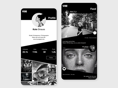 Vibe - A black and White Social Media