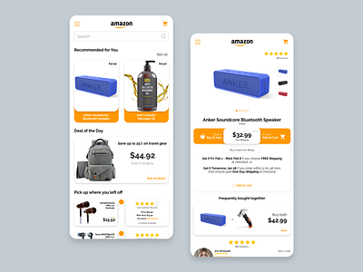 Amazon App Concept (Redesign) amazon android app clean ui concept ecommerce app ios minimalism modern design modernism user interface