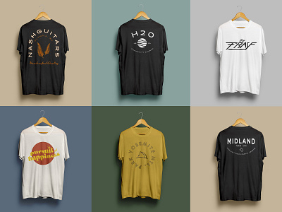 Tee Shirts apparel apparel design brand identity branding illustrator merch music art nashville t shirt tee shirt vintage yosemite