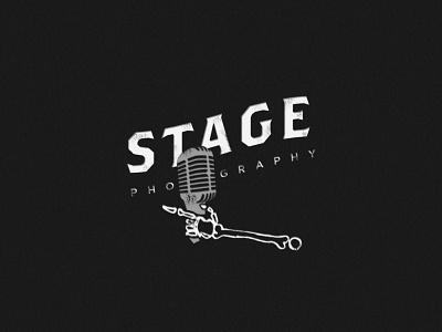 Stage Photography Logo bones branding handdraw identity illustration illustrator music photographer skeleton vintage