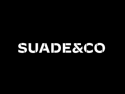 suade & co. barbershop logo stencil