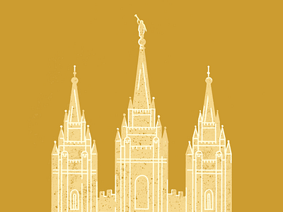 Salt Lake City Temple illustration