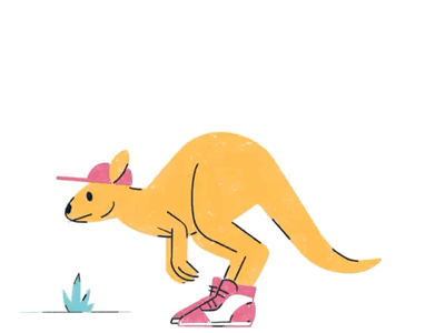 Kangaroo illustration motion