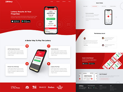 Lottery App Landing Page