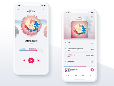 UI Quicky #001 - Music App app clean concept design music player quicky ui web
