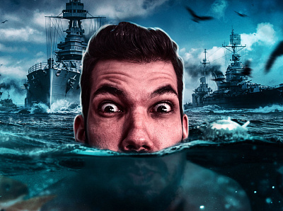 We are submerged! design illustration ilustração manipulation