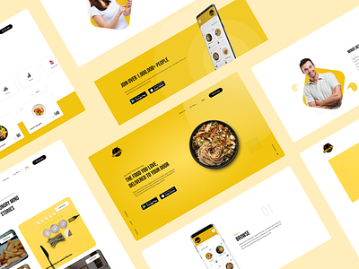 Food application website design about blog branding design food minimal nepal nepali testimonial ui web design website yellow