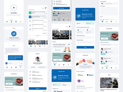 Mobile app design for Social Organization app cards design forms menu mobile mobile ui nepal nepali news ngo profile social ui ux