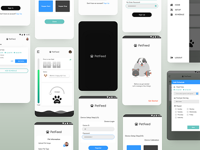 PetFeed animal app design dog menu mobile mobile ui nepal nepali pets ui ux