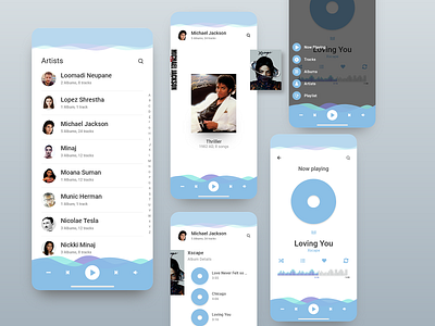 Music Player Concept design illustration mobile mobile app mobile ui nepal ui ux