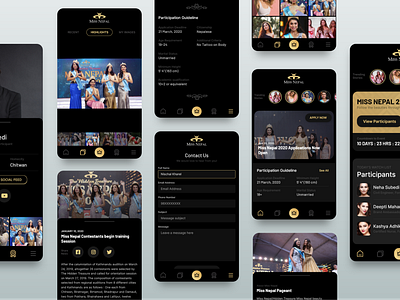 Miss Nepal App Screens