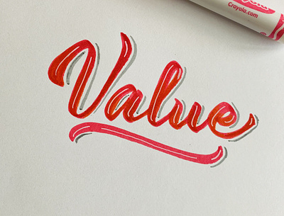 Value design dpcreates drawing lettering logo logotype typography