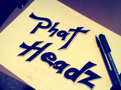 Phat Heads alphabet art darold pinnock daroldpinnock design dpcreates draw drawing sketch typography