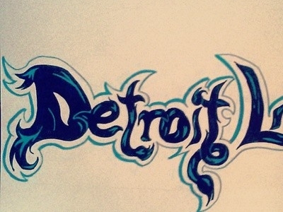 Detroit Lions Type art daroldpinnock design detroit dpcreates draw football lions logo nfl sports typography