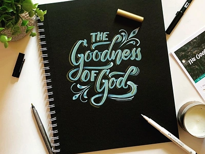 The Goodness brushpen brushtype calligraphy custom type darold pinnock dpcreates hand lettering handlettering handmade lettering script type typography