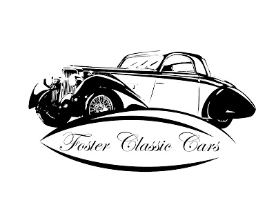 Foster Classic Cars art branding cars classic darold pinnock daroldpinnock design dpcreates draw foster logo typography