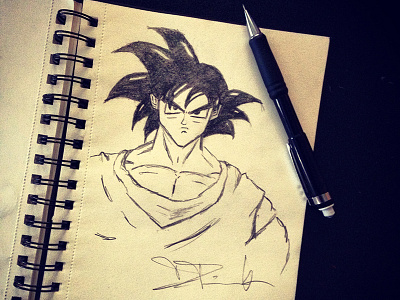 Goku | My Character Sketch cartoon character design comics darold pinnock dpcreates dragon ball z goku my character sketch