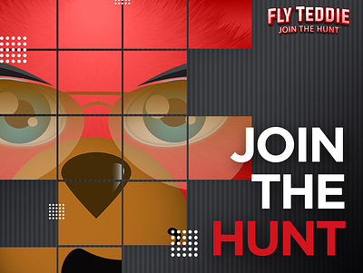 Join The Hunt! darold pinnock design dpcreates fly teddie flyteddie illustration nft nft art pinnock